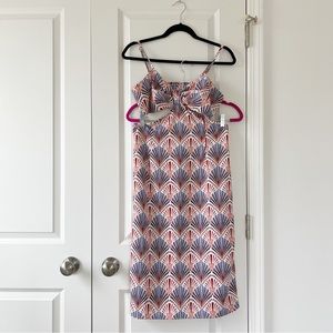 Printed Cutout Midi Dress